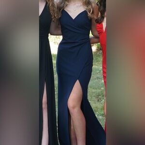 Windsor Navy Blue Wrap Dress